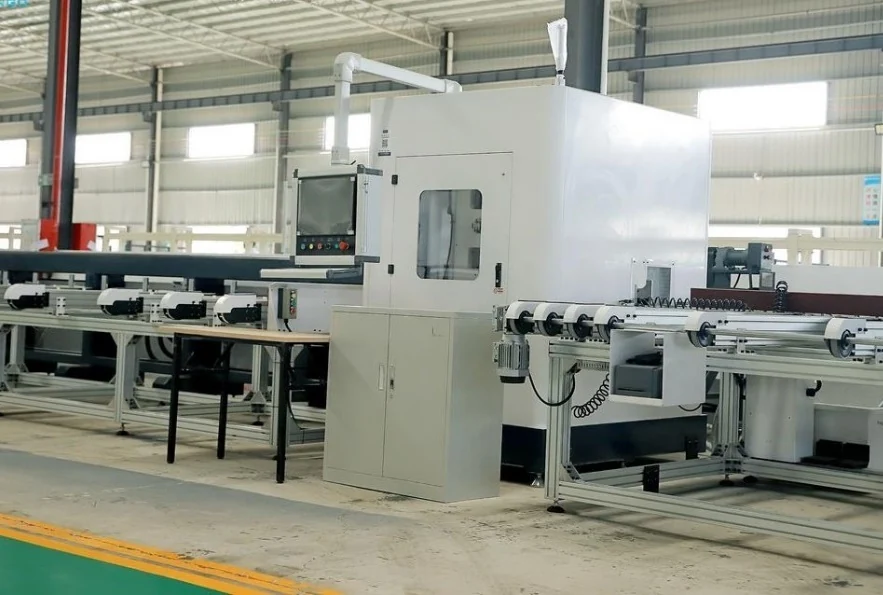 Clean automated CNC line used for project-specific facade component machining